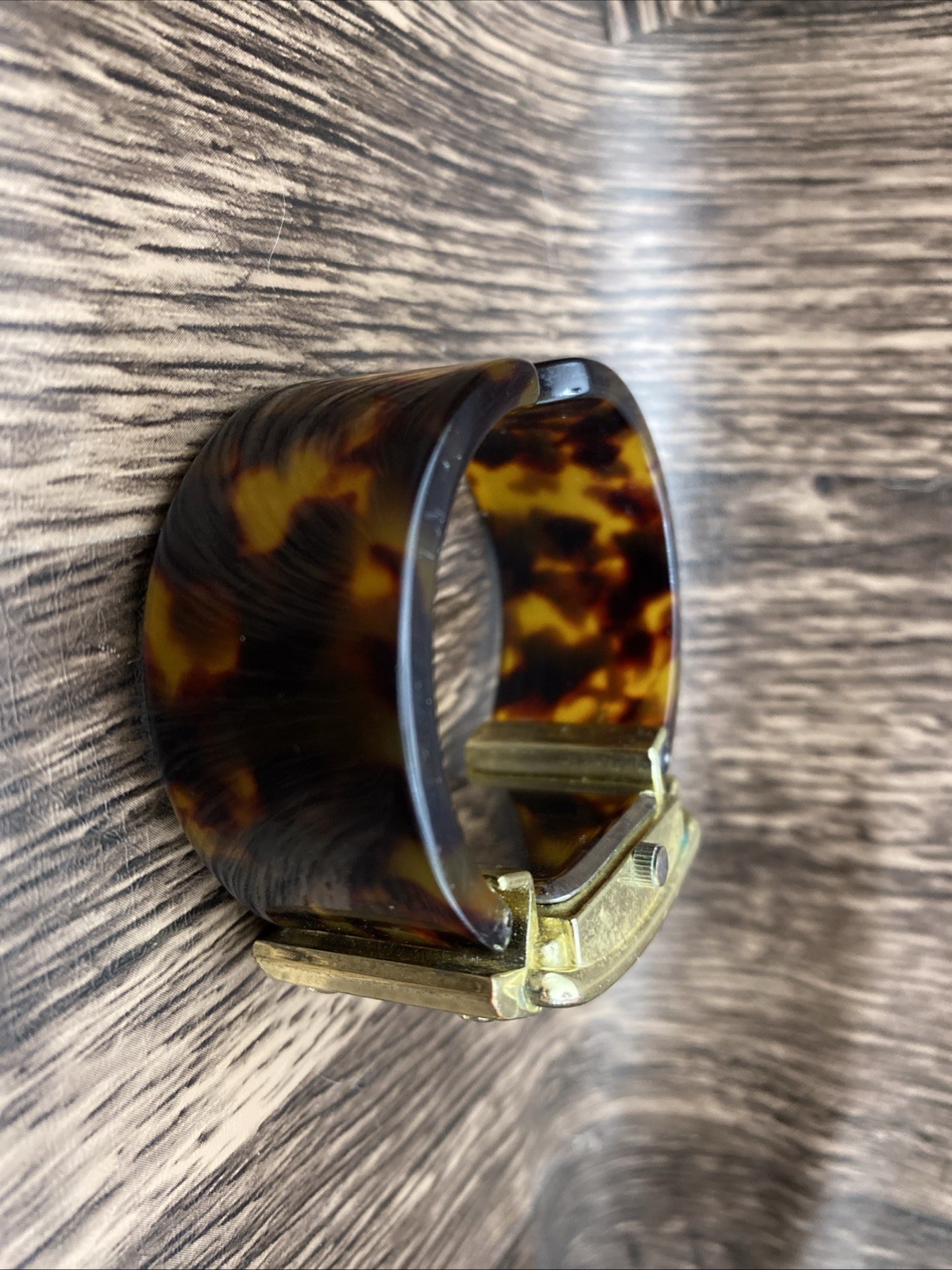 Studio TIME Watch Rectangular Face Gold Toned Sty… - image 9