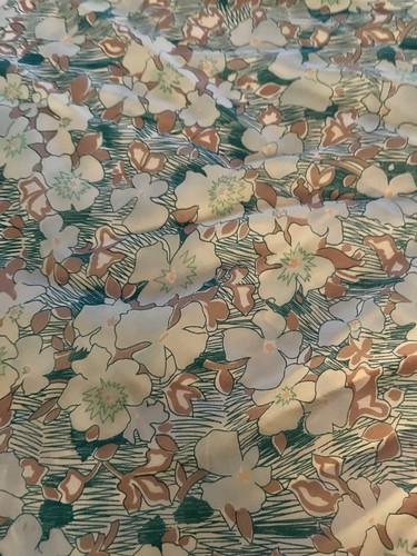 Vintage 1950’s-60’s Jasco Foral Nylon Scarf 21” Square-Green Tan White Retro Pri - Bild 4 von 11