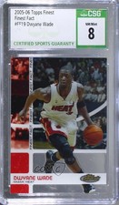 2005-06 Topps Finest Finest Fact 1551/1899 Dwyane Wade #FF19 CSG 8 HOF e6p