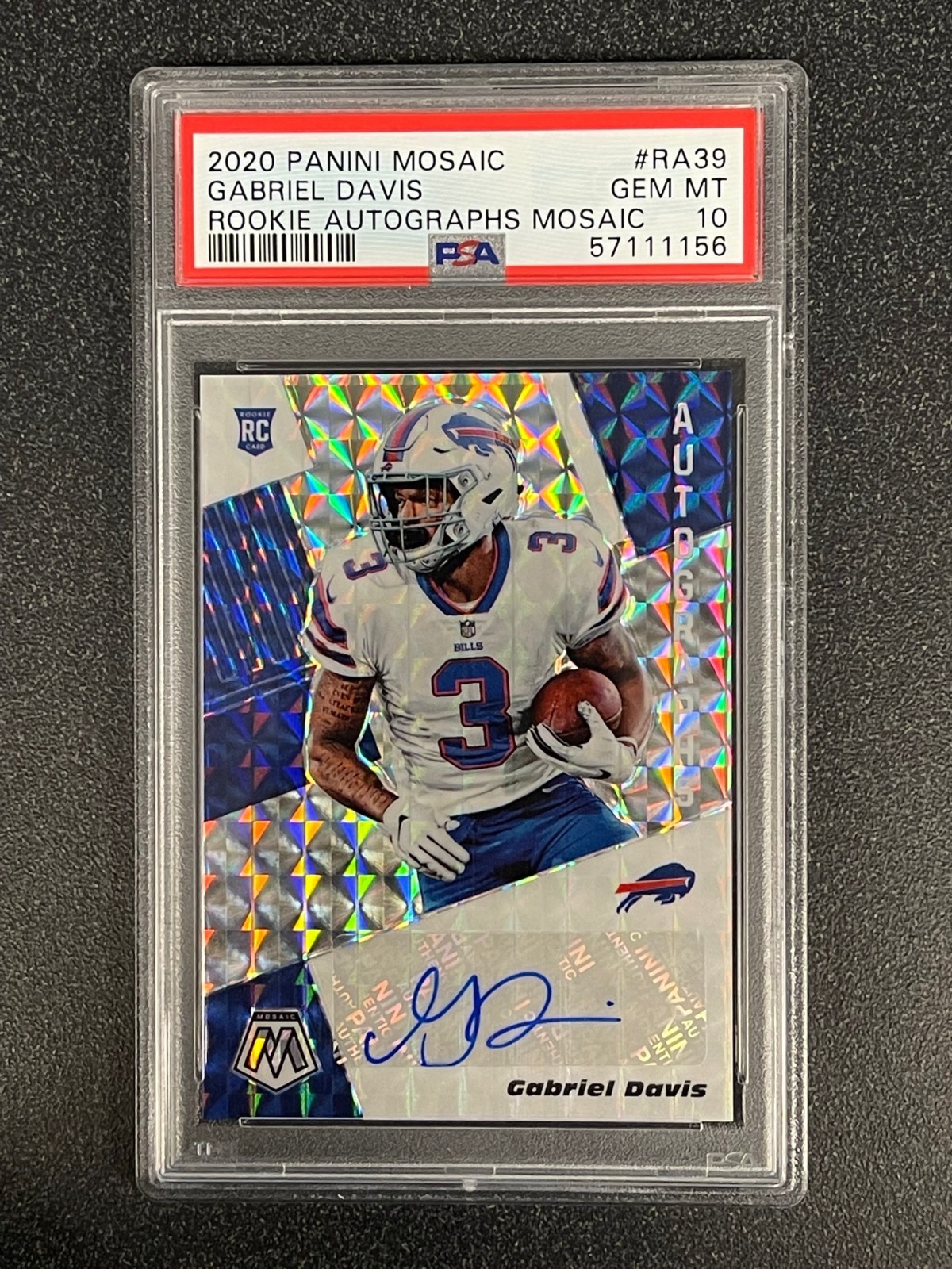 Gabriel Davis Panini Mosaic Rookie Autographs Mosaic #RA39 Base