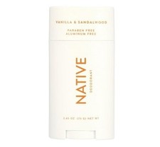 Native Deodorant Aluminum Free Sweet Vanilla  Sandalwood Women and Men 2.65 oz