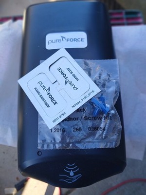 Pure Force Nexa Classic Touch Free Hand Hygiene Dispenser - Black