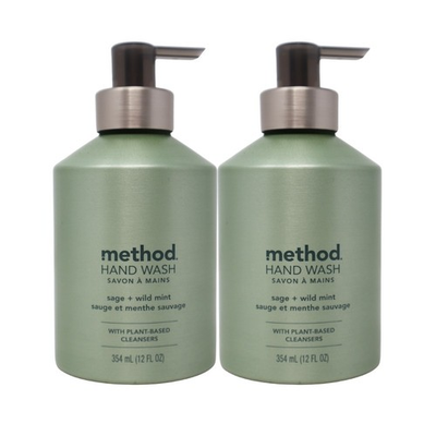 #ad #ad 2x Method Gel Hand Wash Premium Aluminum Pump Bottle Sage Wild Mint 12 Oz $19.99