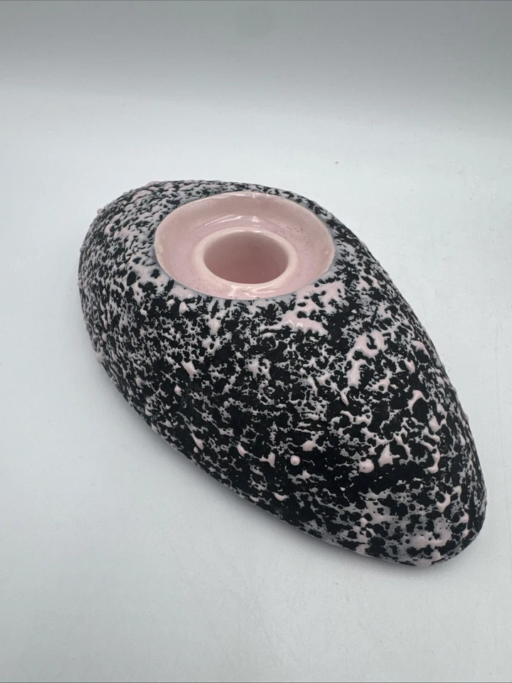 1950’s Vintage Kenwood by Shawnee "Confetti Splash" Pink Candle Holders - Image 4 of 4