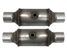 Universal Round Obd Ii 15 Inch 2.25 Id 2 Catalytic Converters Made In Usa