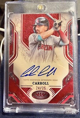2025 Topps Tier One Prime Performers Auto Corbin Carroll PPA-CC Red Foil /25
