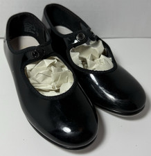 Spotlights Black Patent Leather Kids Tap Dance Shoes size 11.5 - No String