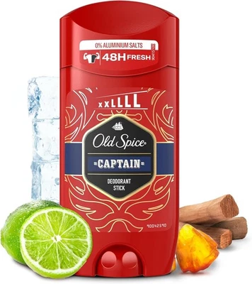 GLOWWORLDUK Old Spice Captain Aluminium Free Deodorant Stick For Men, 85 ML, Stay Fresh For
