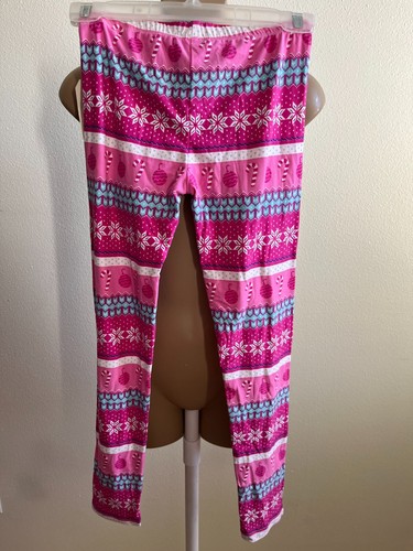 Girls Pink Republic Leggings, Striped, Holiday Theme, Pink, Size L14, nwt - Picture 3 of 4