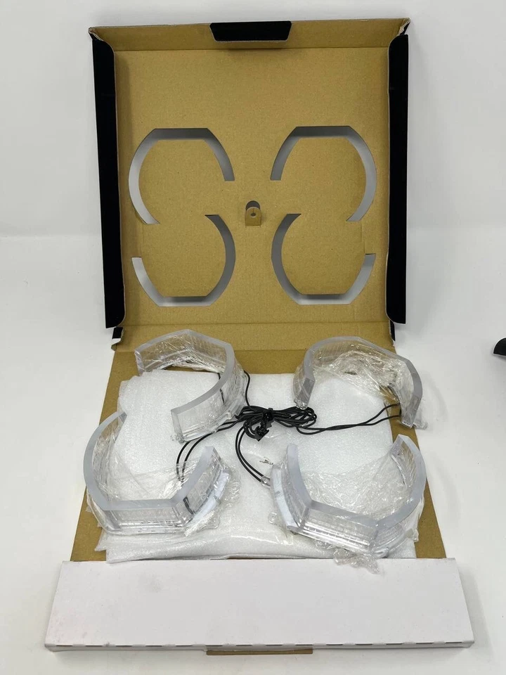 For BMW LED Evolution F 3D Angel Eyes Halo Rings RCD-100308BE - Image 2 of 4