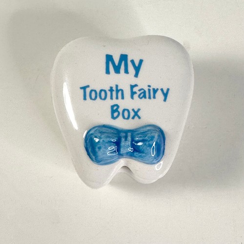 Childrens Tooth Fairy Tooth Holder with Lid ceramic