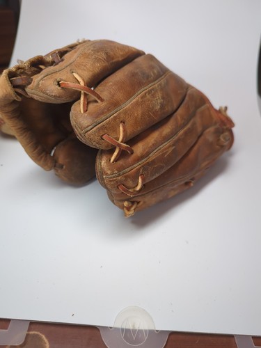 Vintage 1950s Hutch Cincinnati Leather Baseball Glove Model WS With Ball & Exta - Picture 6 of 11