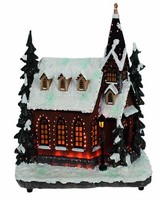 Brite Ideas Festive Productions Fibre Optic Village Church Scene, 28 Cm Brite Ideas Festive Productions Fibre Optic Village Church Scene, 28 Cm