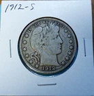 1912 S Barber Half Dollar