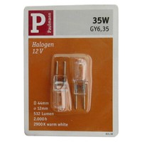 Paulmann 35W Doppelpack GY6,35 Halogen Stiftsockel 12V Bi Pin Birne Steckbirne