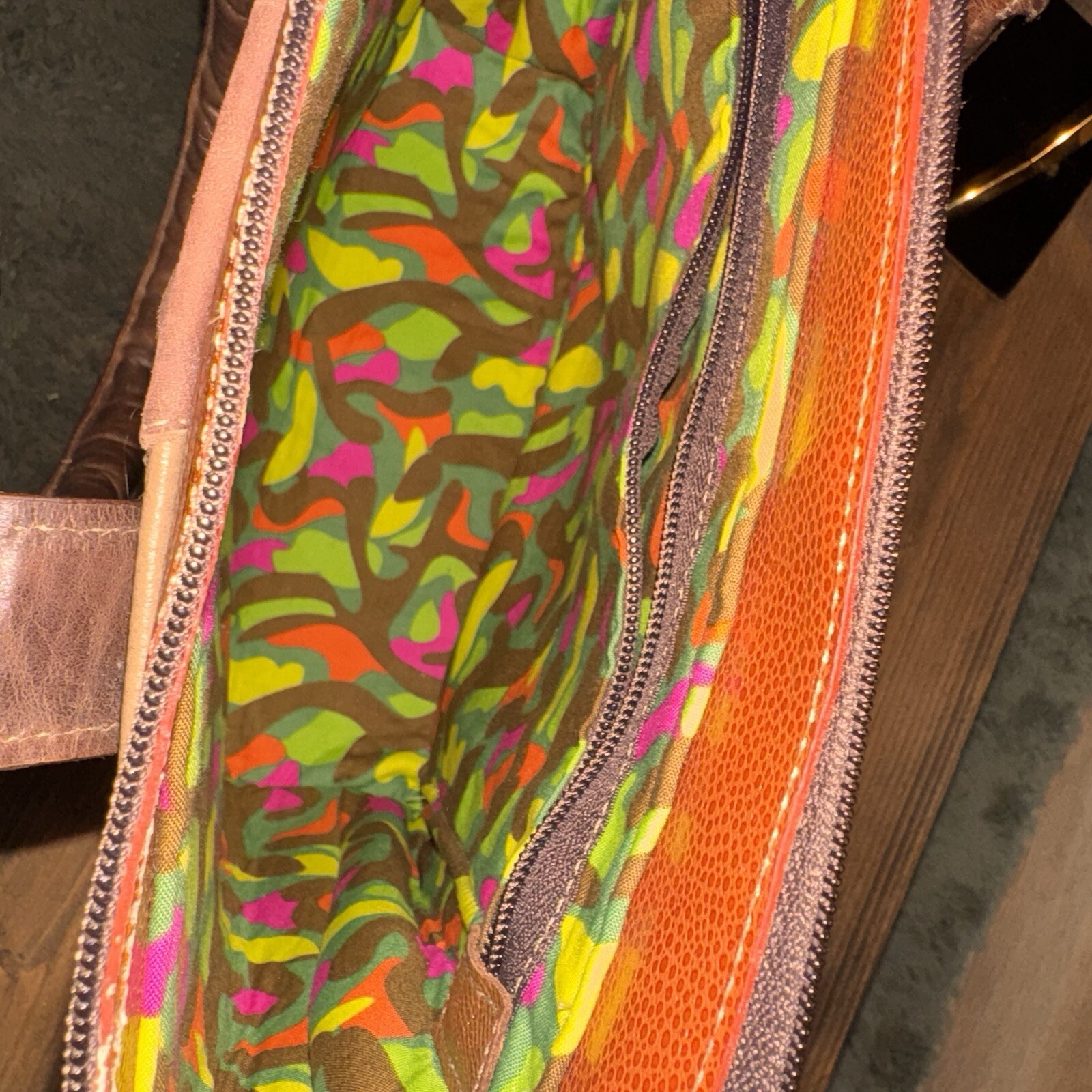 KENT STETSON Brown Patchwork Leather Shoulder Bag… - image 6