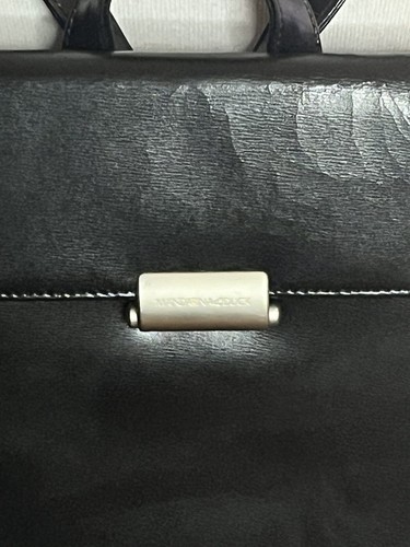 Mandarina Duck Vintage Leder Rucksack schwarz strukturiert gefüttert Tasche - Bild 4 von 11