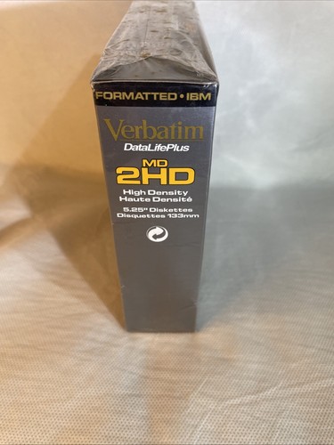 Sealed VTG Verbatim DataLifePlus MD 2HD Floppy Disks Damaged Box With Teflon Pro - Photo 5/7
