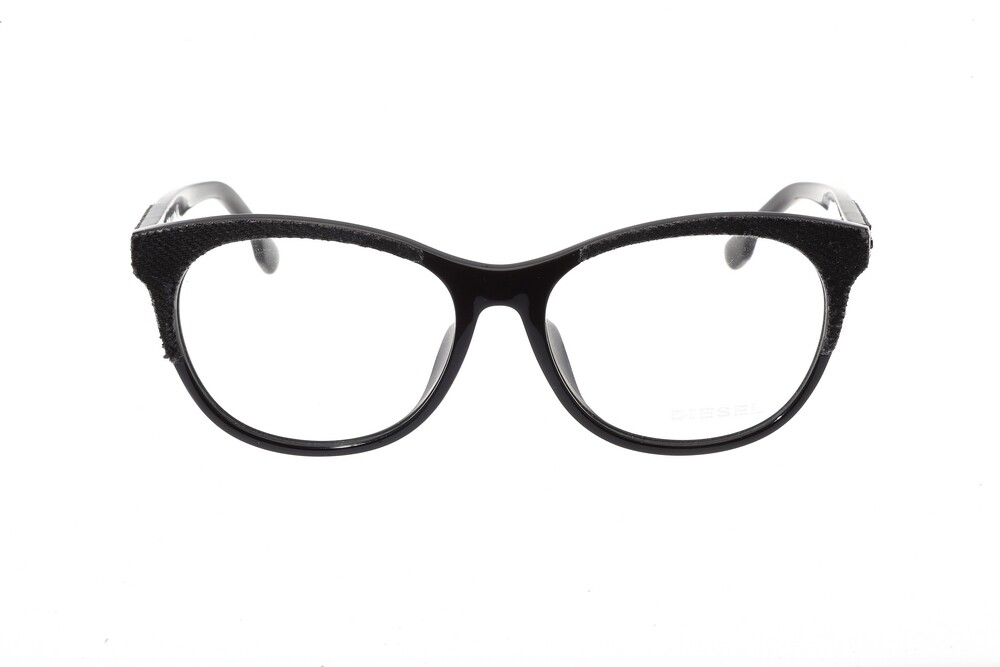 Diesel DL5155 001 Black Round Plastic Eyeglasses Frame 55-16-140 Denim Eye 15890₽