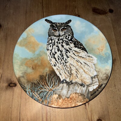 'COALPORT' SAMMELTELLER, 'THE WISE OWL SERIES' - MICHAEL B SAWDY 'Eagle Owl'