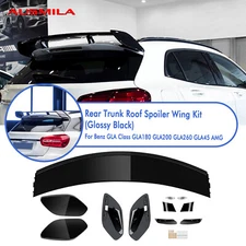 Black Rear Trunk Spoiler Wing Kit For Banz X156 GLA-Class GLA250/45 AMG Glossy