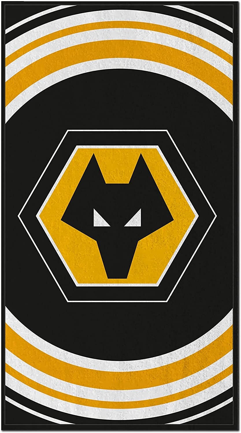 WOLVES WOLVERHAMPTON FC TOWEL PULSE - 55in x 28in - FOOTBALL OFFICIAL LICENSED
