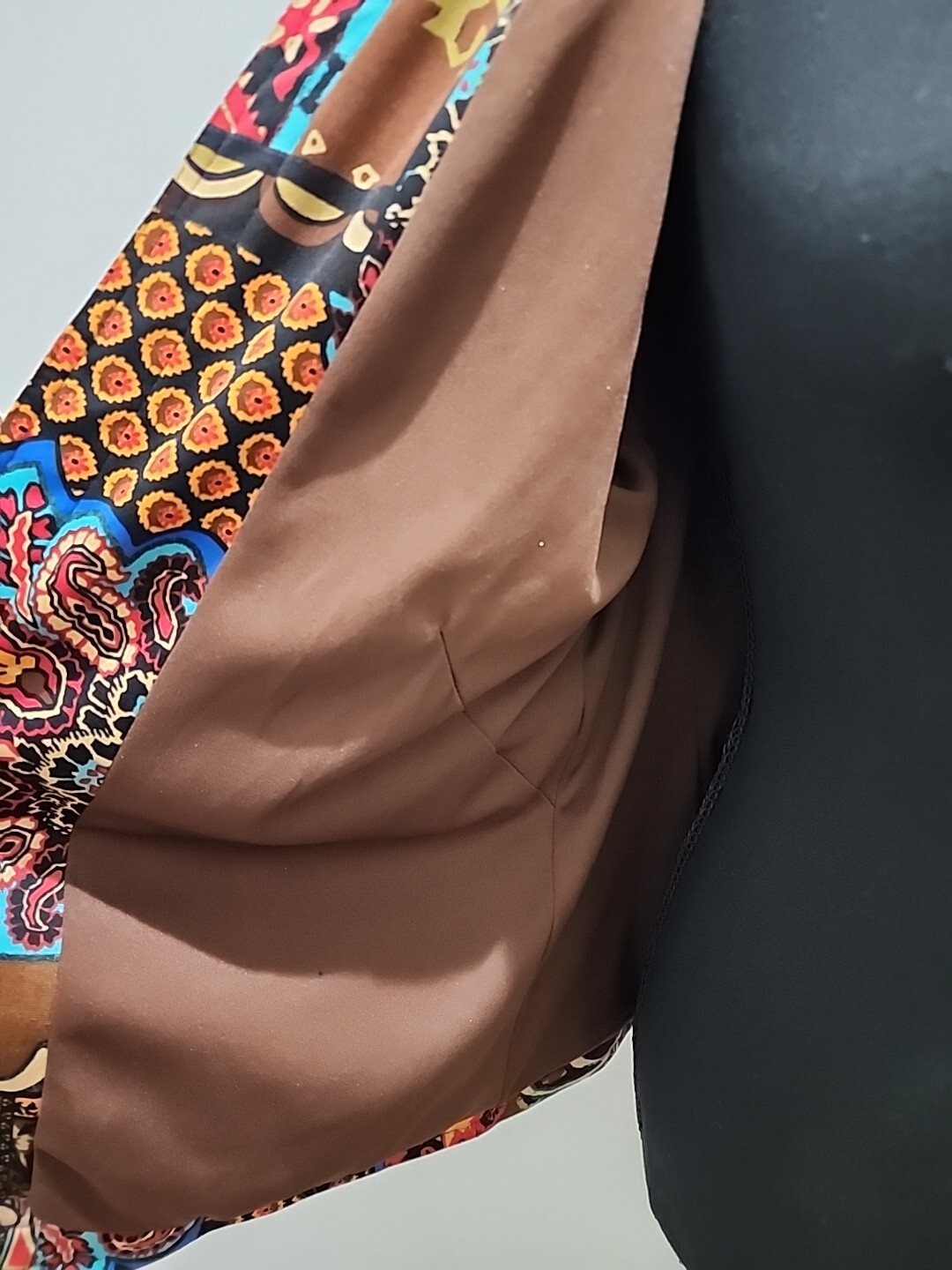 Joan Rivers Jacket Size S Brown Patchwork Cropped… - image 7