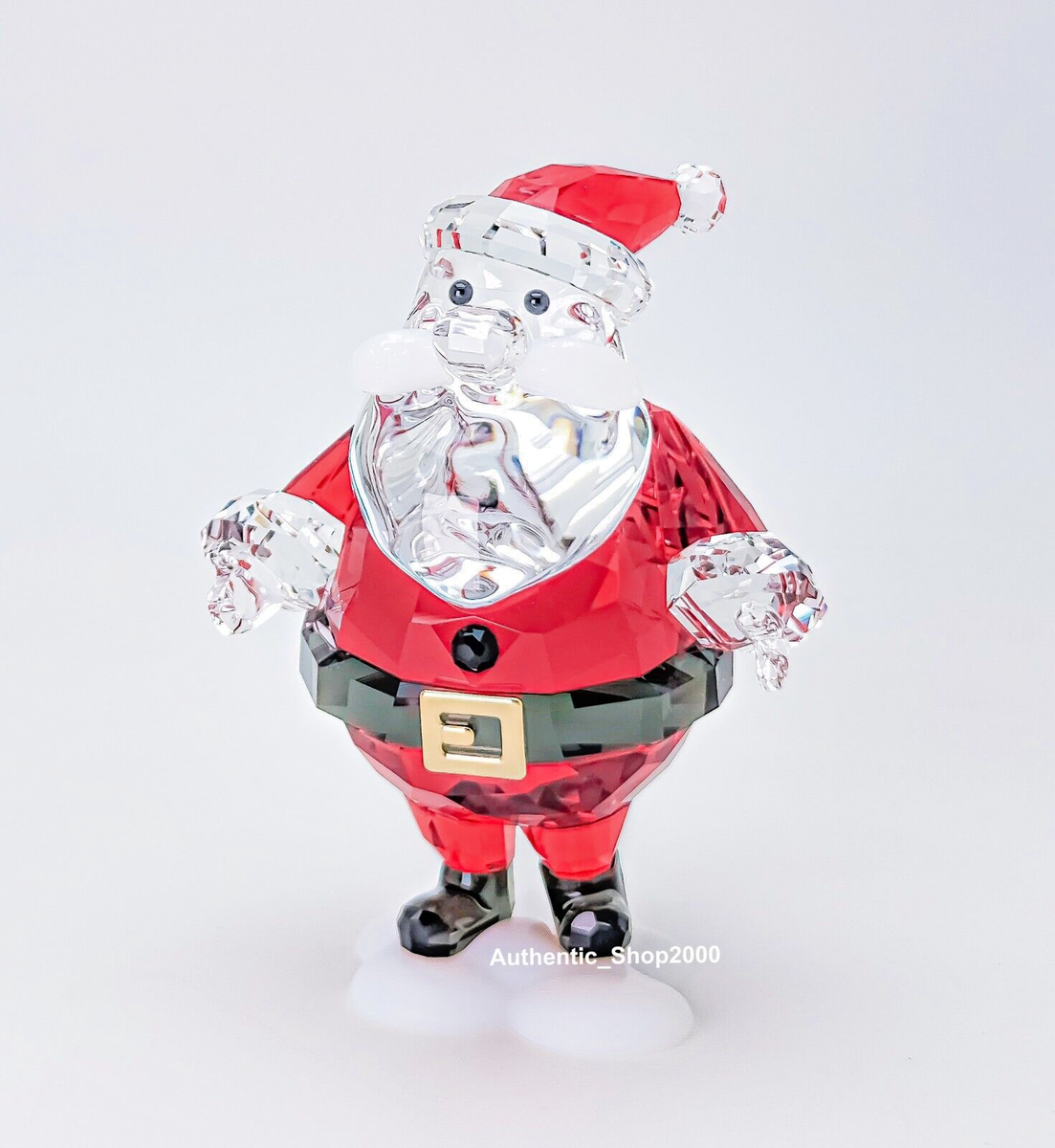 New 100% SWAROVSKI Crystal Holiday Cheers Santa Claus Figurine in