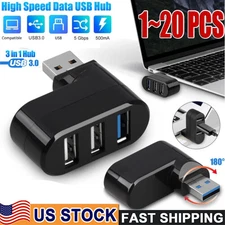 3 Port High Speed USB 3.0 Multi HUB Splitter Expansion Desktop PC Laptop lot