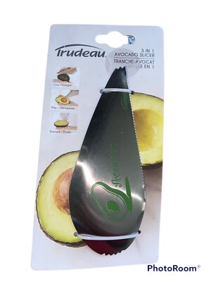 Trudeau 3 in 1 Avocado Slicer Stainless Steel Cuts Pits Scoops