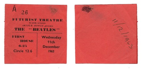 Beatles Concert Ticket Stubs - 1963 & 1964 - John Paul George Ringo - You Pick - Picture 6 of 10