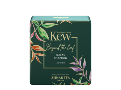 Ahmad Tea KEW TEABAG SELECTION GIFT SET -  4 x 10 Tea Bags in Metal Tin