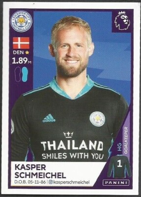 PANINI FOOTBALL 2021 PREMIER LEAGUE - #285 - LEICESTER & DENMARK - KASPER SCHMEICHEL