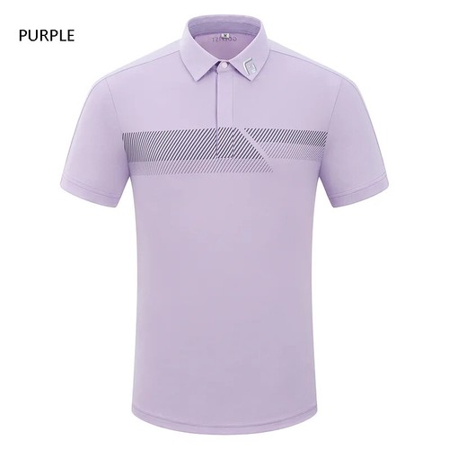 Golfist Men Golf T-shirt Male Quick Dry Short Sleeve Tops Men Elastic Polo Shirt - Picture 8 of 14