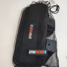 GYMKICKS QUICK RELEASE DUMBBELL ANKLE STRAPS BLACK WITH CARRYING BAG