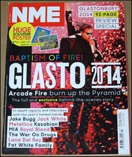 7/5/2014 NME Magazine Glastonbury Festival Arcade Fire Jake Bugg Metallica MIA