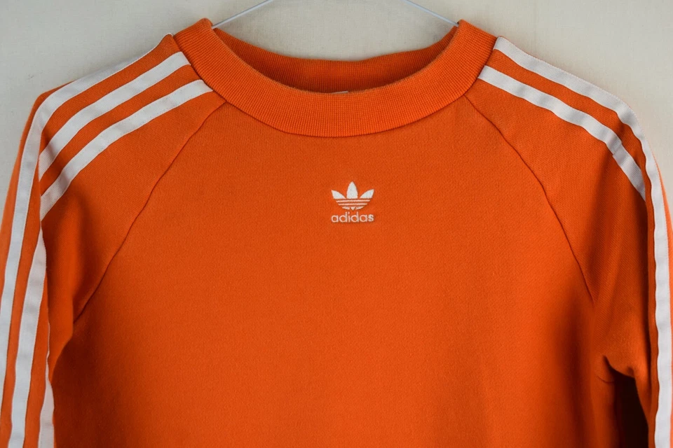ADIDAS Orange Sweatshirt size Uk 6 Womens Crewneck Pullover Jumper Casual - Image 2 of 4