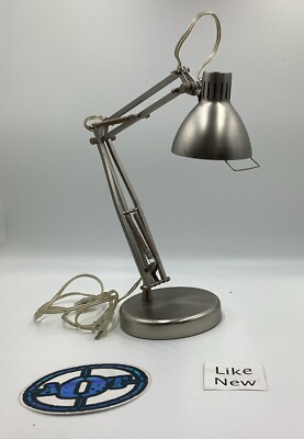Silver Metal Desk Lamp (Pixar Style) Adjustable Neck E107564
