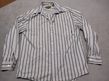 Timberland Men's Medium Long Sleeve Button Up Shirt Stripes