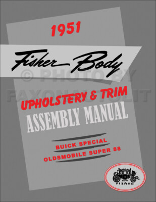 1951 Buick Spezial Olds Super 88 Polster Und Rand Montage Manuell Oldsmobile