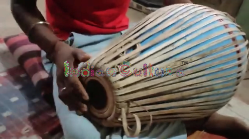 Strumento a percussione musicale indiano meridionale Pakhawaj Khol Mridangam con borsa - Video 1 di 1