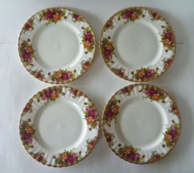 Royal Albert Old Country Roses 4 Dessertteller 8,25''/21cm Salat - alt B/S 62-73