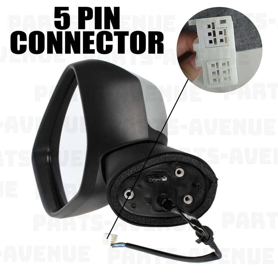 Espejo retrovisor izquierdo del conductor pintable para Mitsubishi Eclipse Cross 2017-2020 5 pines Foto 4 de 4