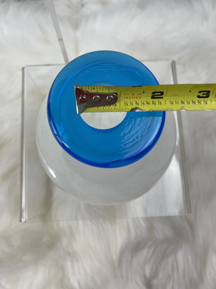 Hand Blown Artisan White Frosted Glass pendant light shades BEAUTIFUL - Image 2 of 4