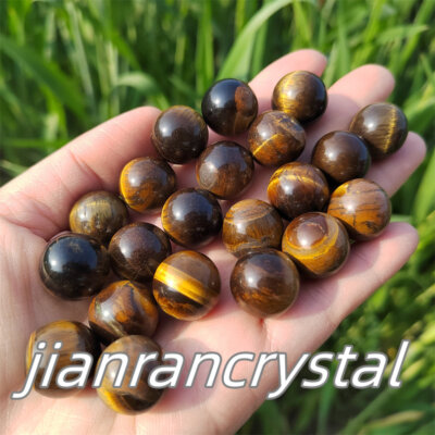 10pcs Natural Tiger's Eye Sphere Quartz Crystal Ball Reiki Repair
