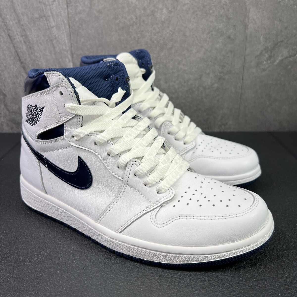 スニーカー NIKE Air Jordan 1 Retro High OG 'llic Navy' 2016 SS 16 Air Jordan 1 Retro High OG Metallic Navy 2016 Size 8.5 Mens