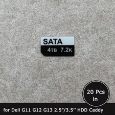 20pc of 4TB SATA 7.2K caddy label sticker for Dell G12 G13 2.5/3.5 SFF/LFF tray