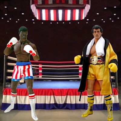 1/6 Boxing Backdrop 15''x15'' For 1/6 Hot Toys Muhammad Ali, Tyson, Rocky, Apollo