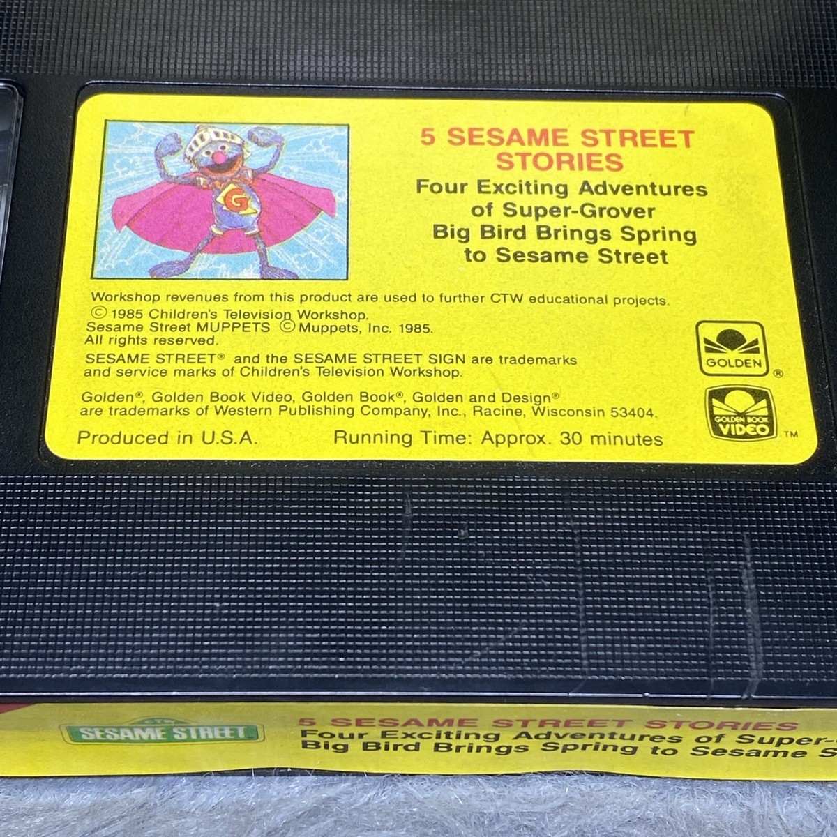 A Golden Book Video Sesame Street Big Bird Super Grover Jim
