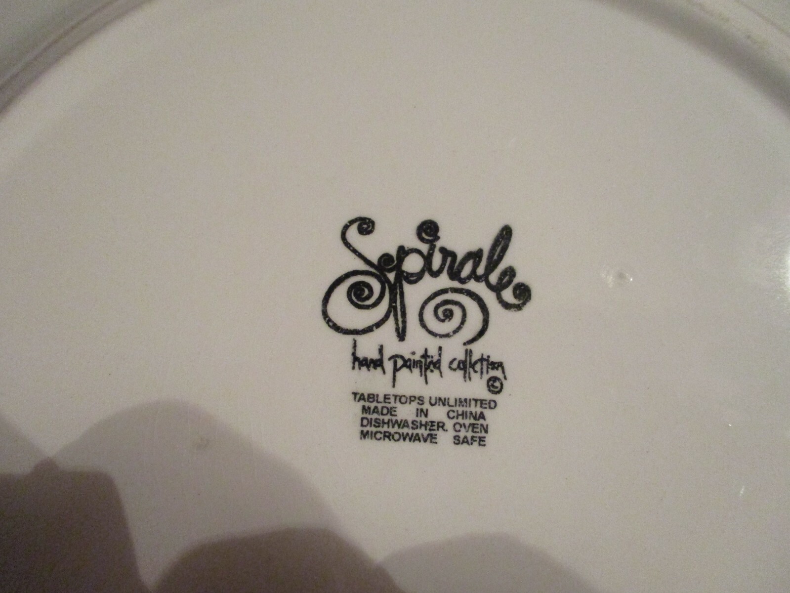 Tabletops Unlimited SPIRALE Hand Painted Collection Orange 10 1/2